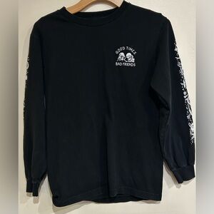 Lurking Class By Sketchy Tank Good Times Bad Friends Black Shirt Small Grunge